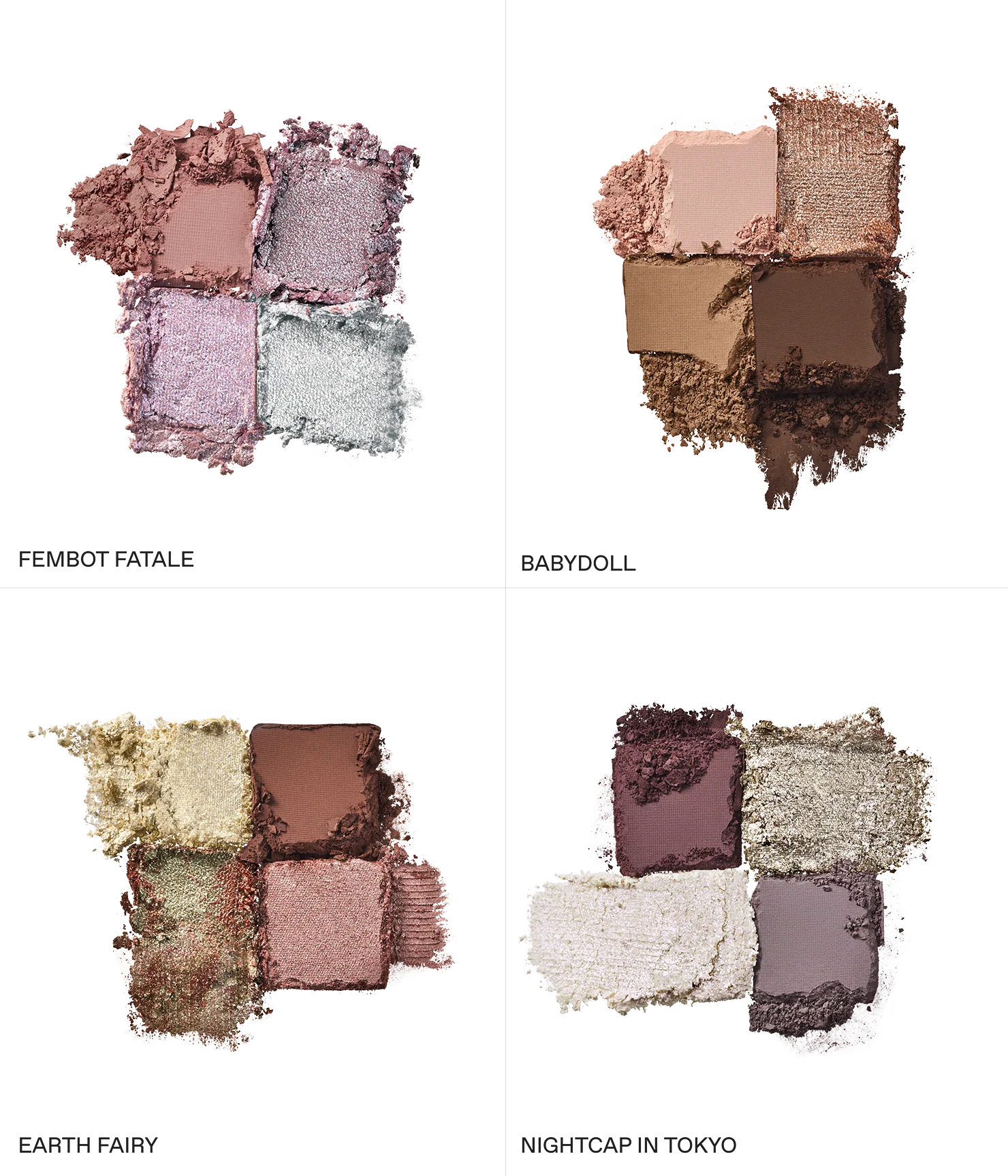 all 4 new sweet dreams eyeshadow quads